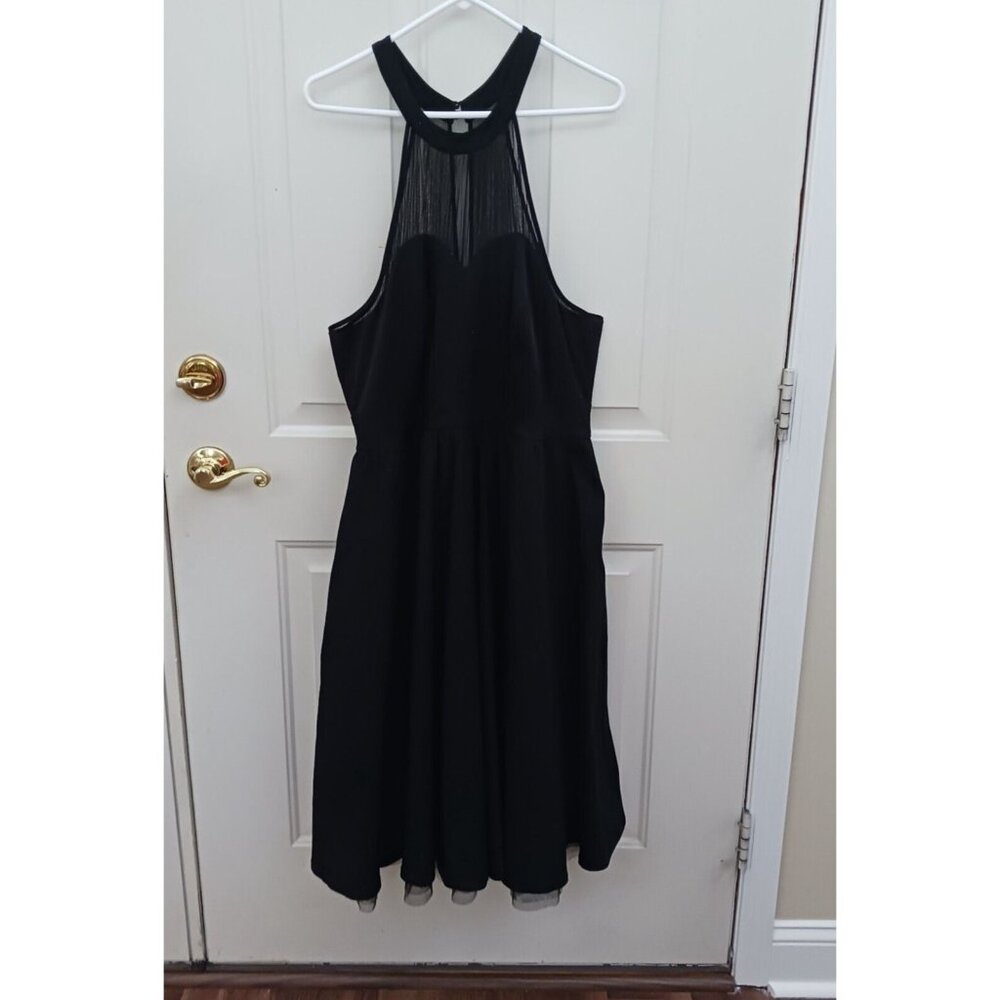 Torrid Black Dress Fit Flare Crinoline Tulle Sparkle Size 18 Item # 10699998